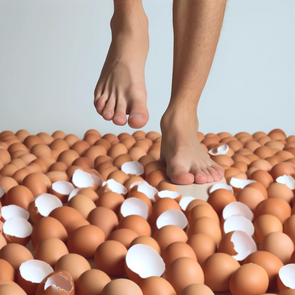 Walking on eggshells